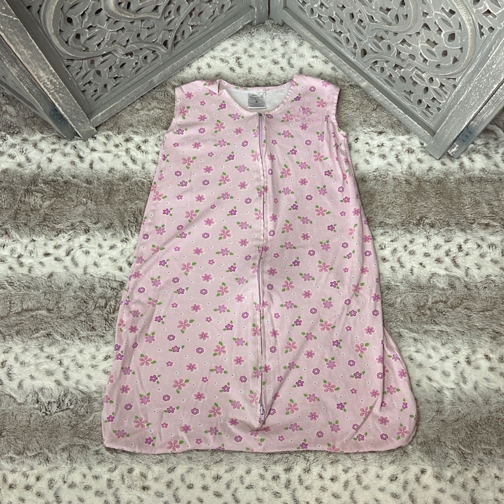 HALO sleepsack baby girls 12-18 months lightweight pastel pink floral Softgirl